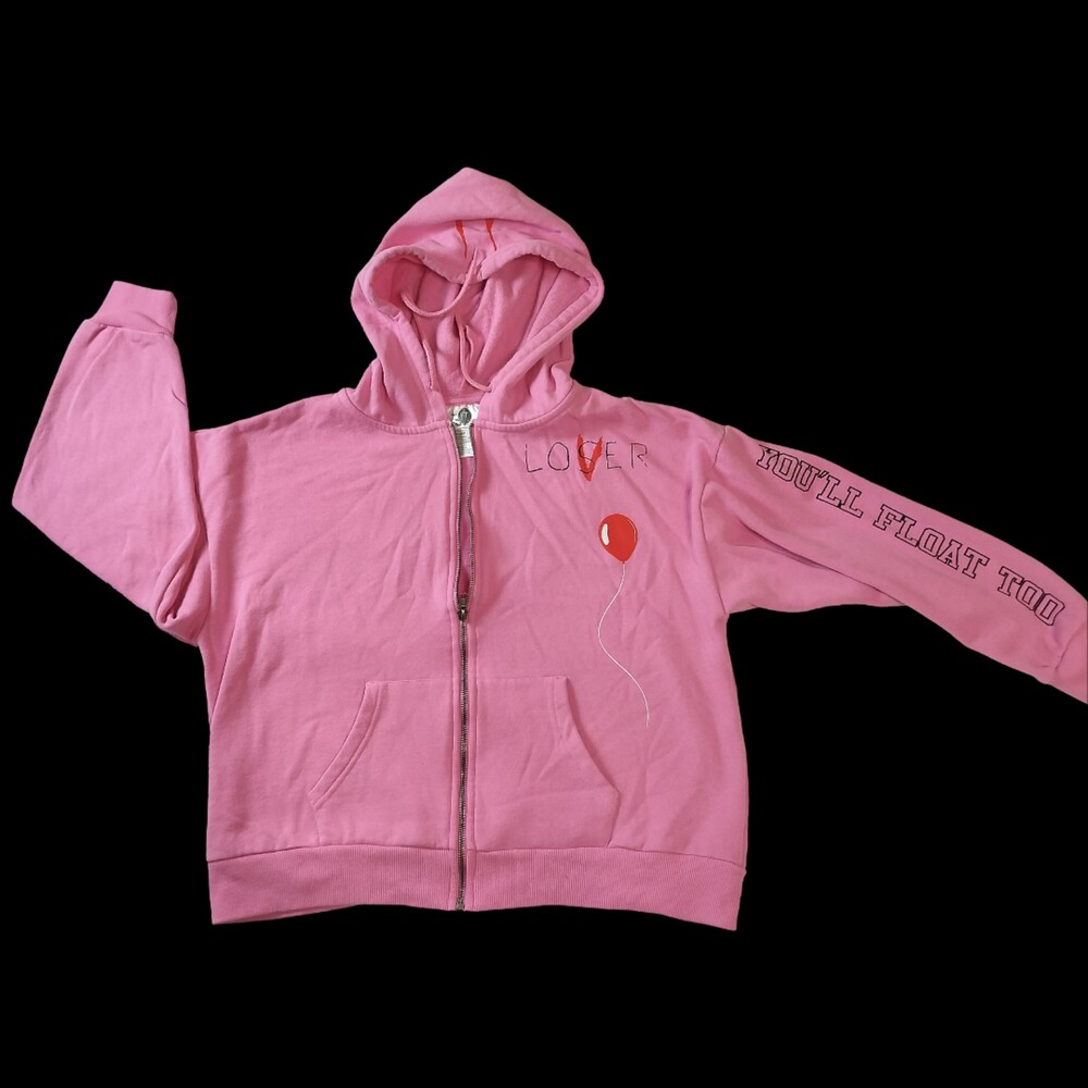 Women's Small Pink IT Loser Hoodie. You'll Float Too